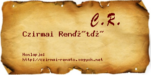 Czirmai Renátó névjegykártya