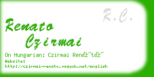 renato czirmai business card